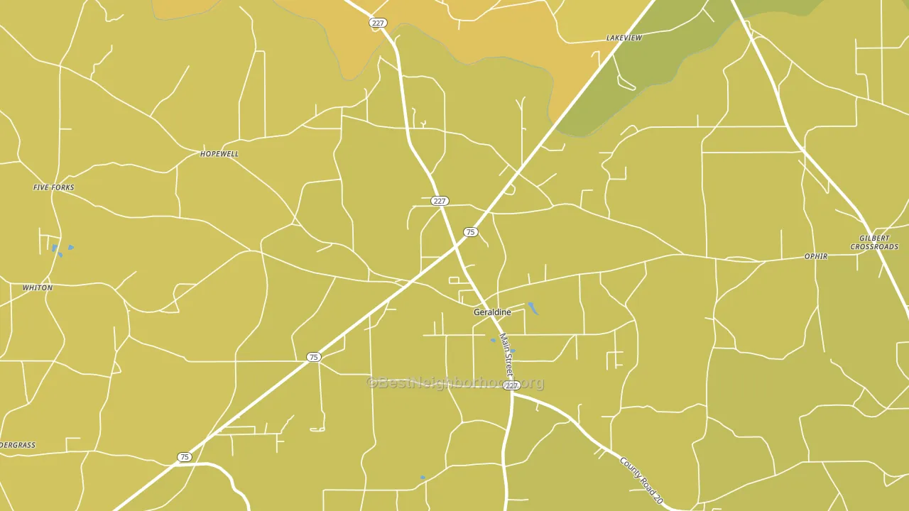 35974, AL block-group voter-turnout map