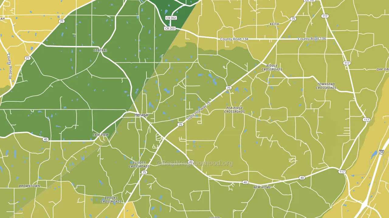 35978, AL block-group voter-turnout map