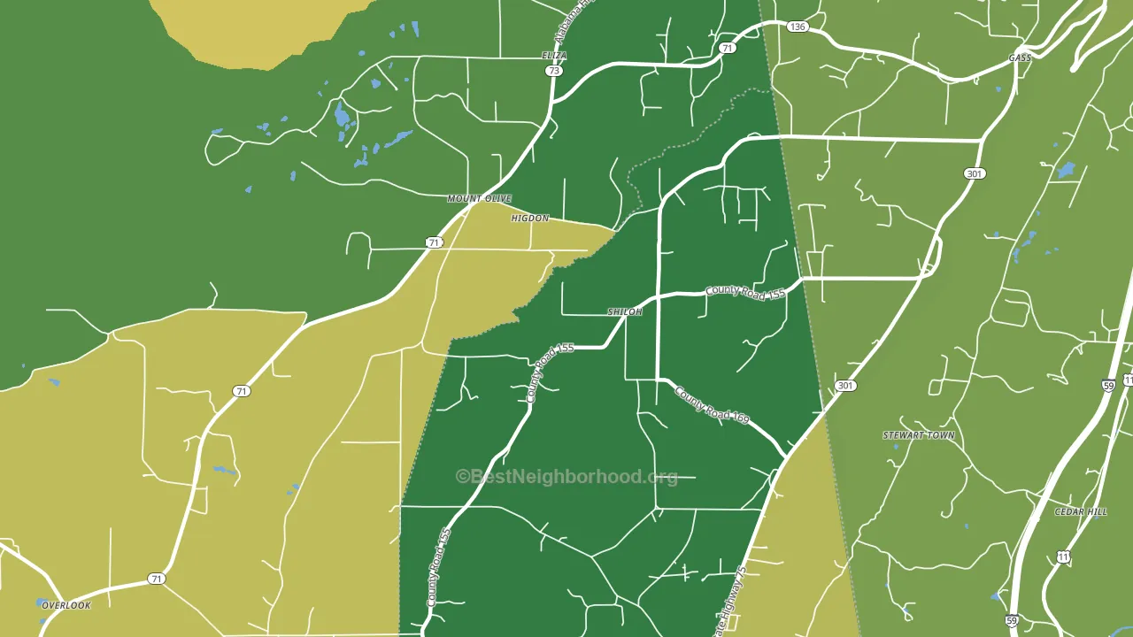 35979, AL block-group voter-turnout map