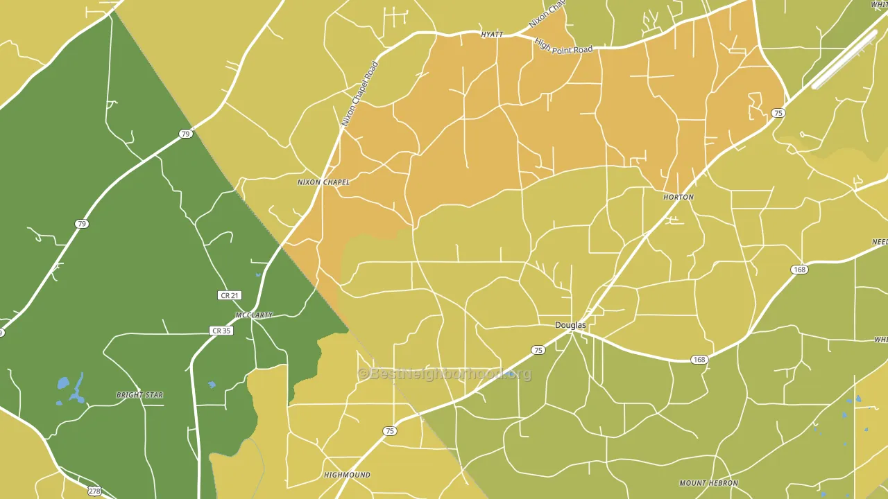 35980, AL block-group voter-turnout map