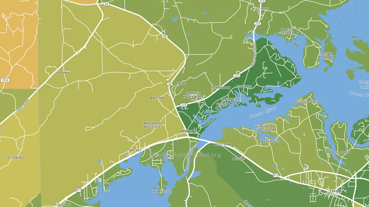 35983, AL block-group voter-turnout map