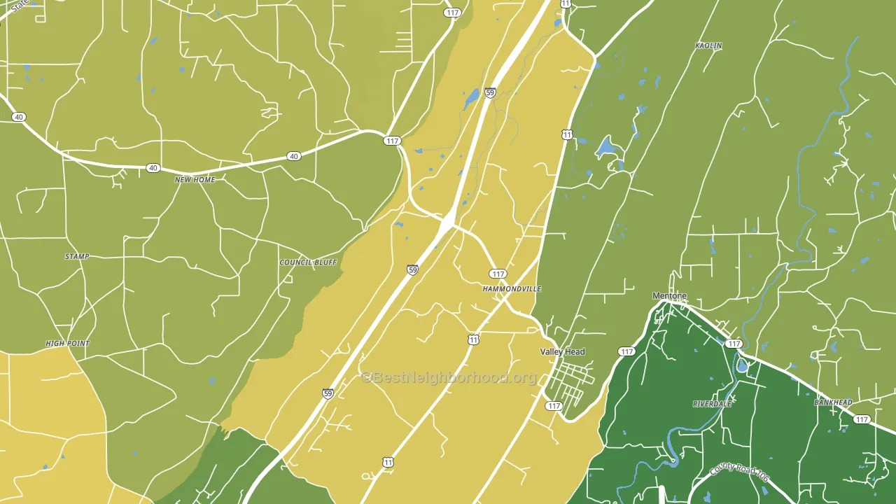 35989, AL block-group voter-turnout map