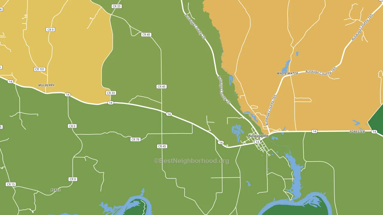 36003, AL block-group voter-turnout map
