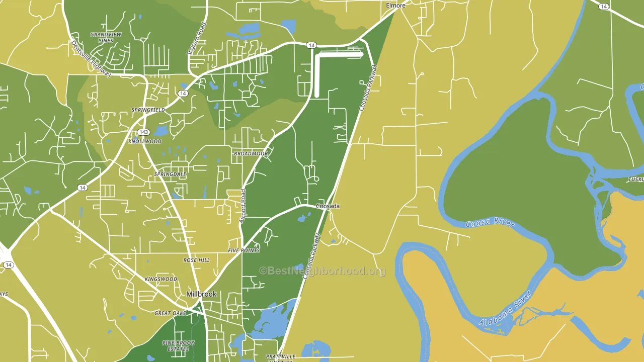 36020, AL block-group voter-turnout map