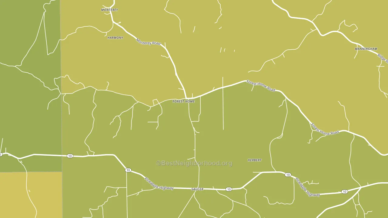 36030, AL block-group voter-turnout map