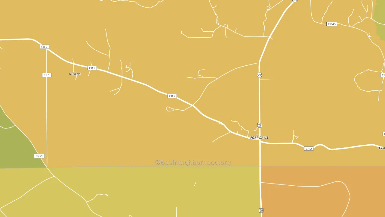 36031, AL block-group voter-turnout map