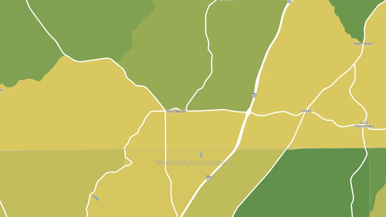 36032, AL block-group voter-turnout map