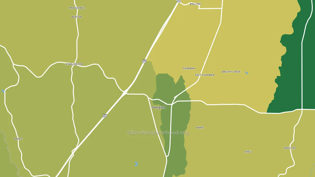 36033, AL block-group voter-turnout map