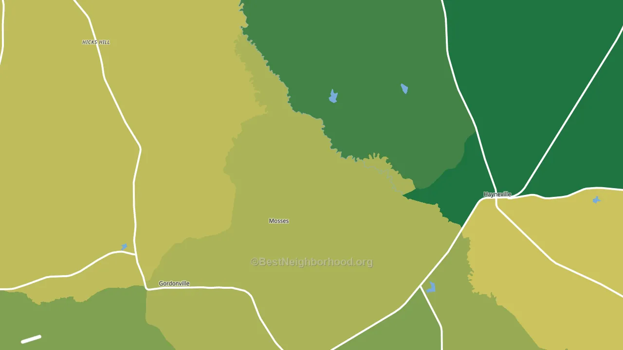 36040, AL block-group voter-turnout map