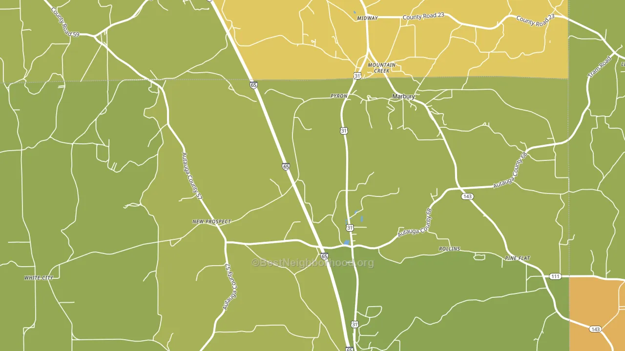 36051, AL block-group voter-turnout map