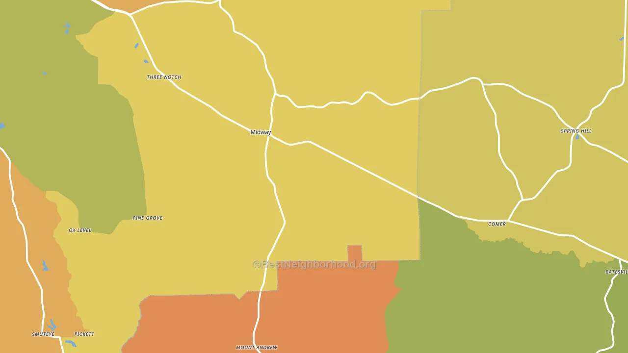 36053, AL block-group voter-turnout map