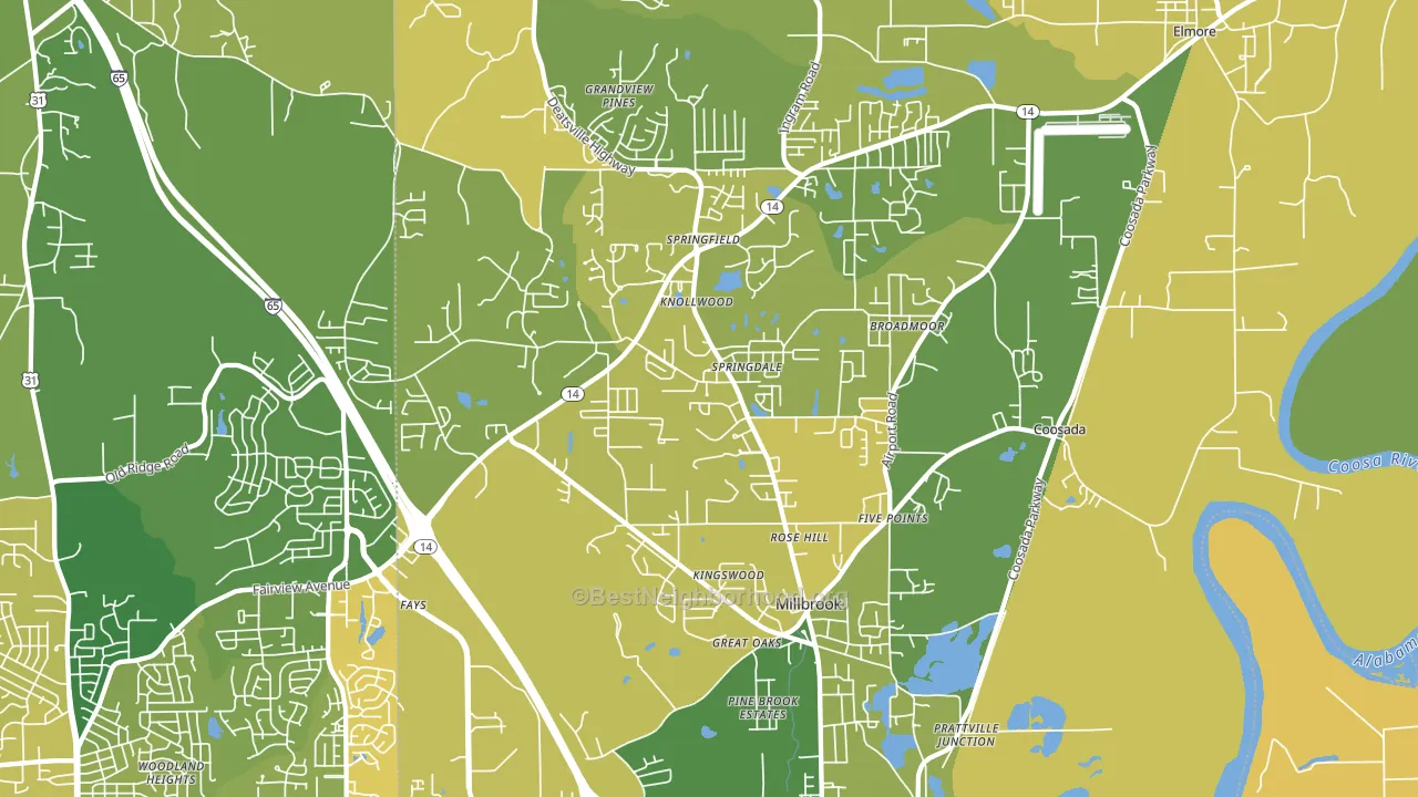 36054, AL block-group voter-turnout map