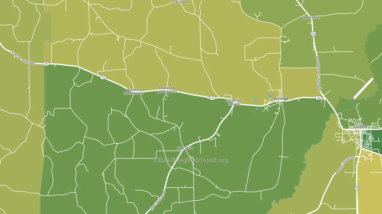36071, AL block-group voter-turnout map