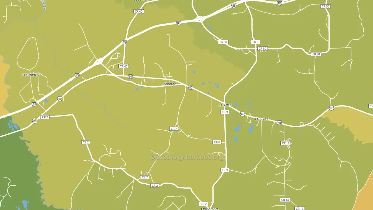 36075, AL block-group voter-turnout map