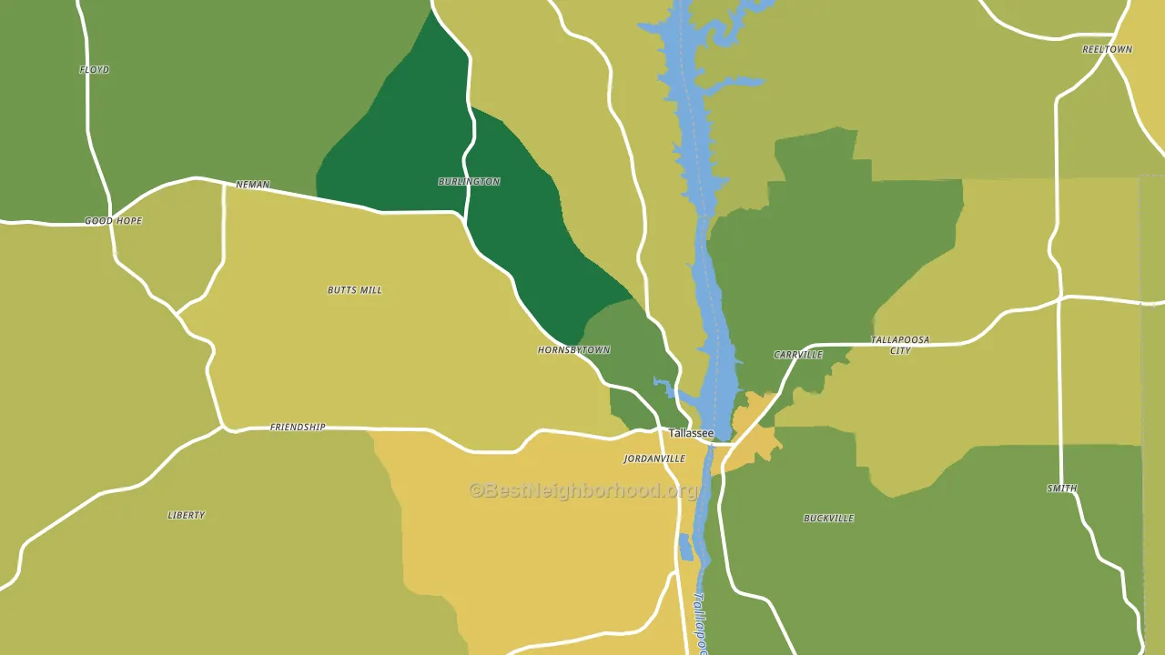 36078, AL block-group voter-turnout map