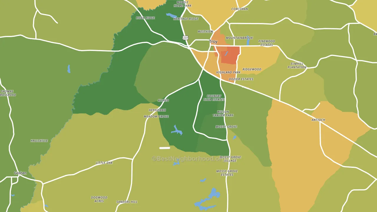 36079, AL block-group voter-turnout map