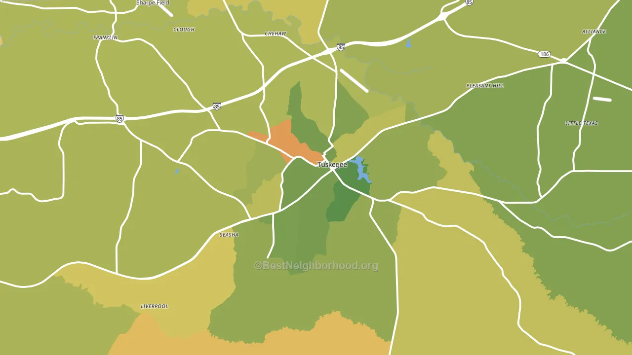 36083, AL block-group voter-turnout map