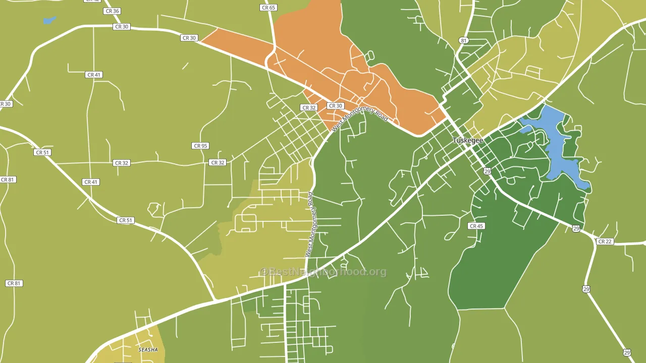 36088, AL block-group voter-turnout map
