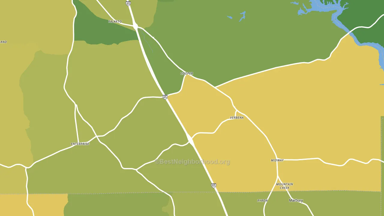 36091, AL block-group voter-turnout map