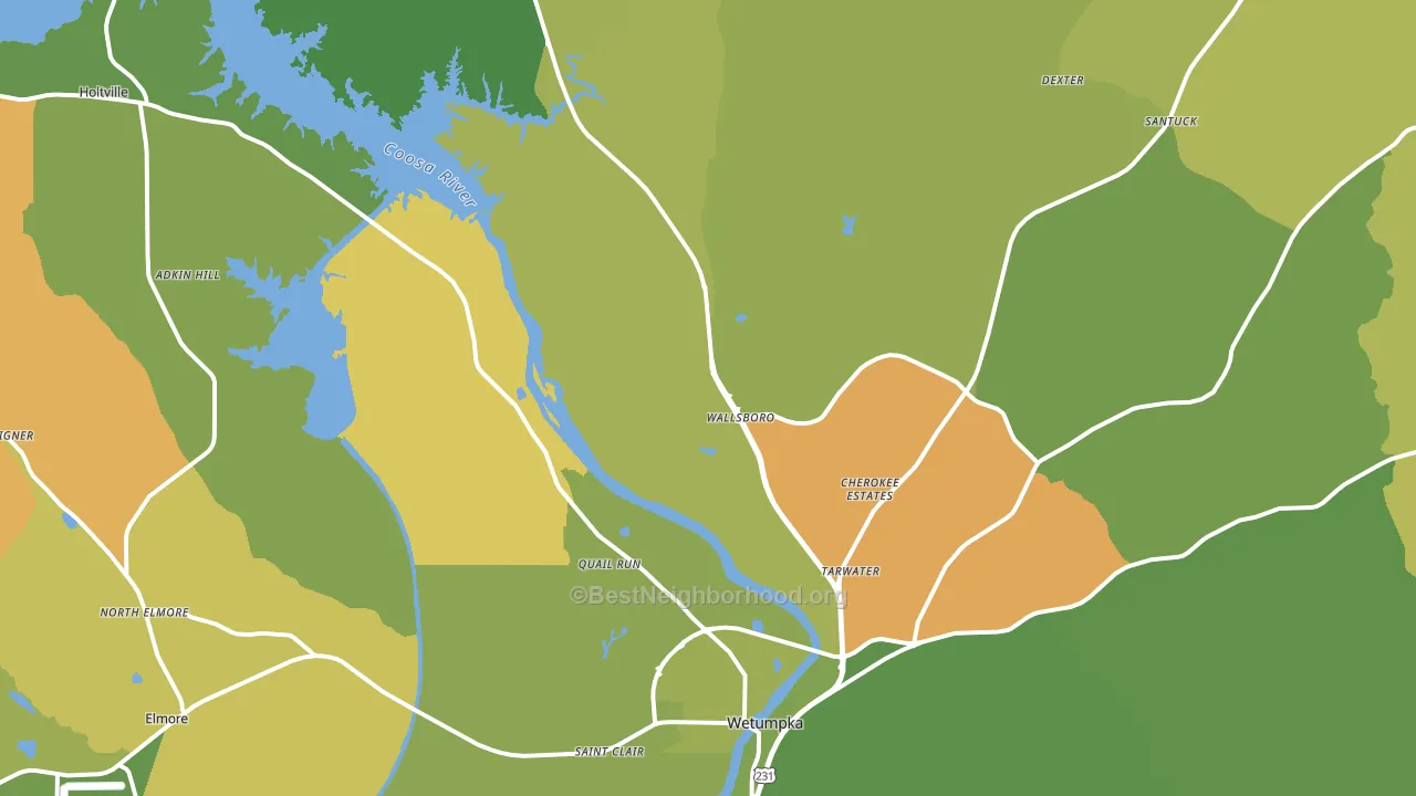 36092, AL block-group voter-turnout map