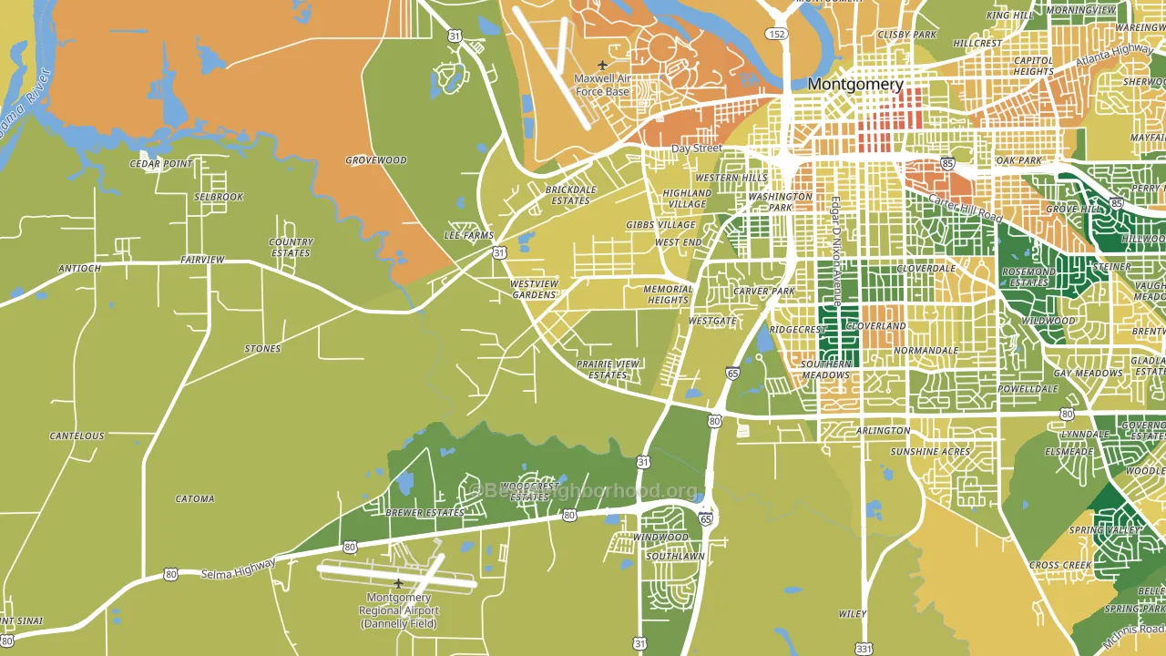 36108, AL block-group voter-turnout map