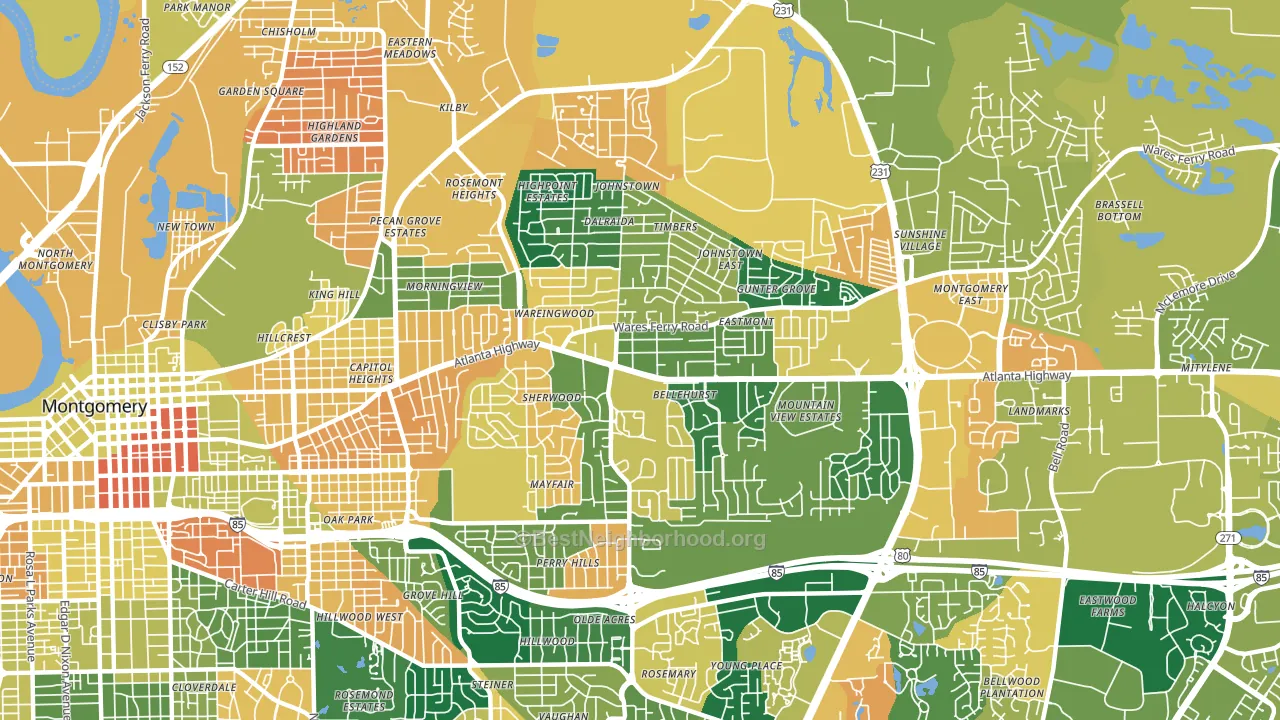 36109, AL block-group voter-turnout map