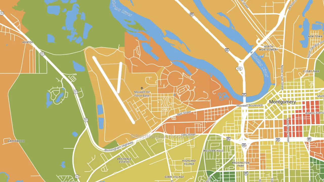 36112, AL block-group voter-turnout map