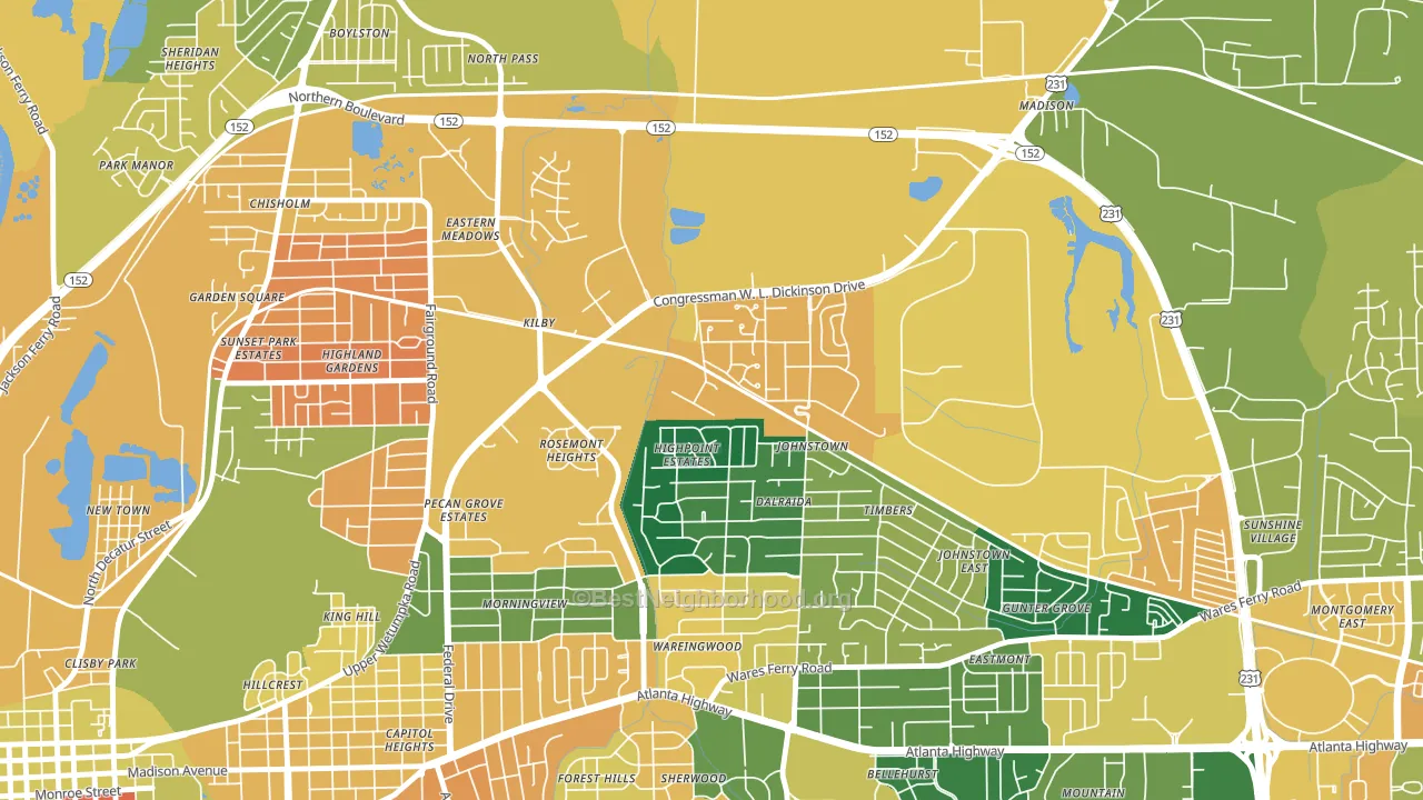 36114, AL block-group voter-turnout map