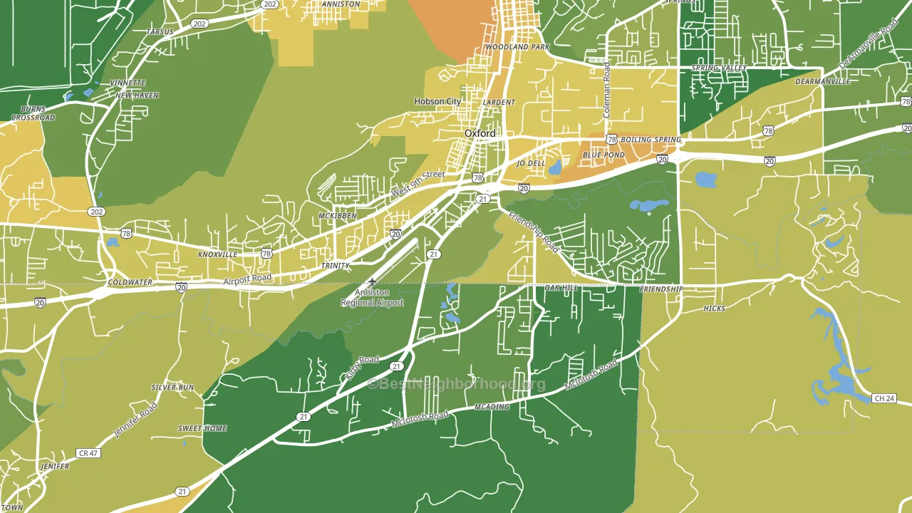 36203, AL block-group voter-turnout map