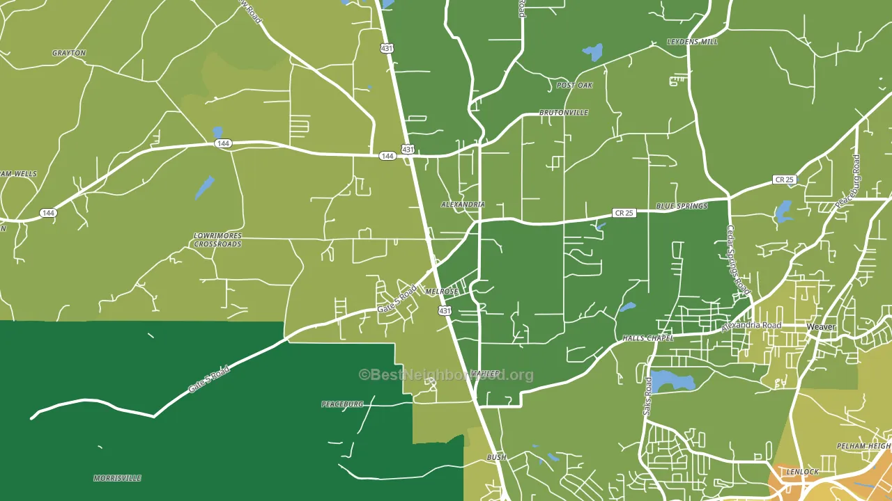 36250, AL block-group voter-turnout map