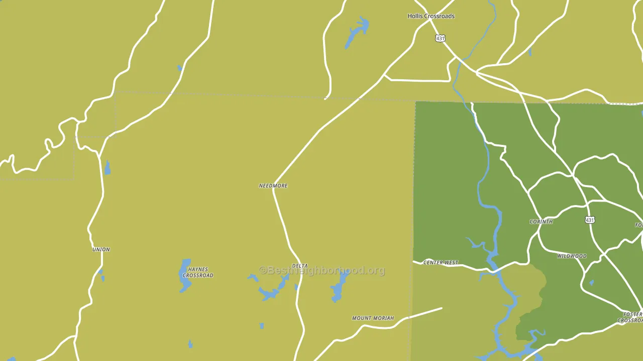 36258, AL block-group voter-turnout map
