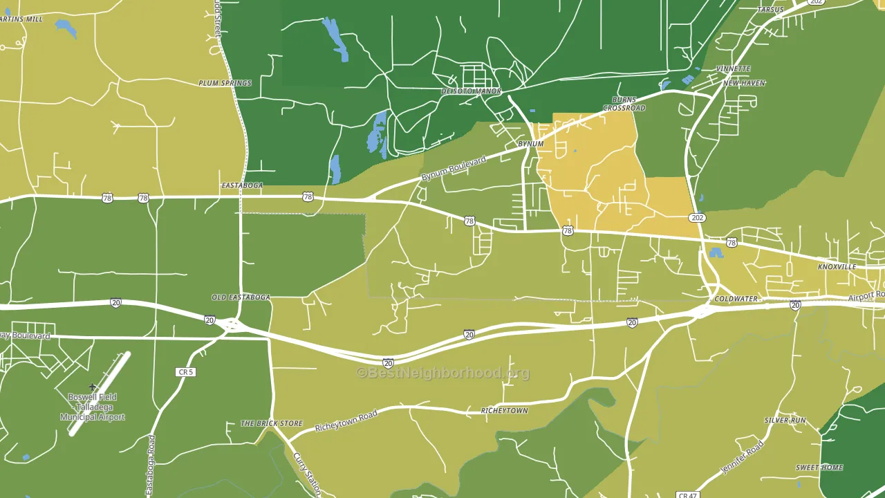 36260, AL block-group voter-turnout map