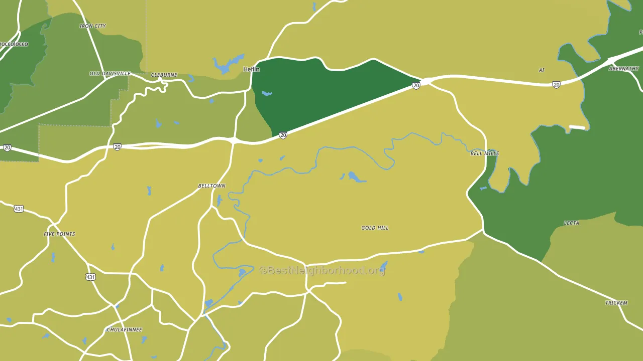 36264, AL block-group voter-turnout map