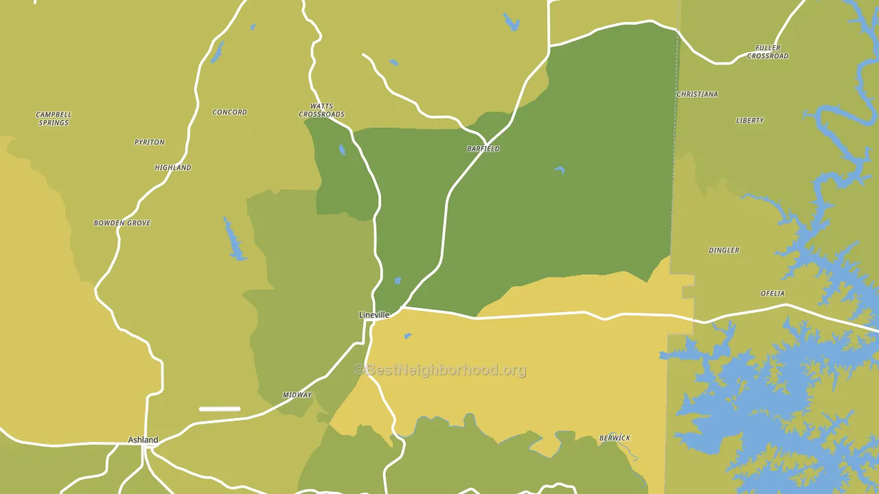 36266, AL block-group voter-turnout map