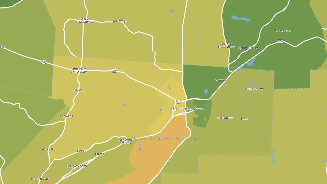 36272, AL block-group voter-turnout map