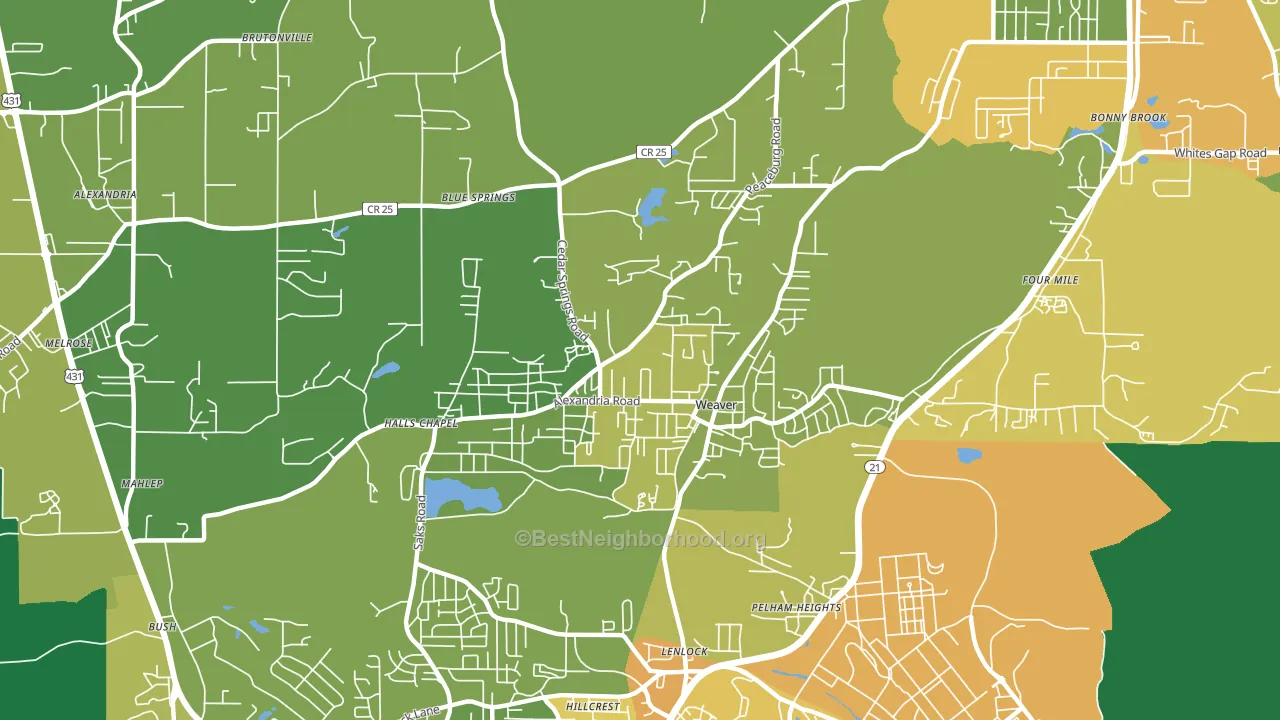 36277, AL block-group voter-turnout map