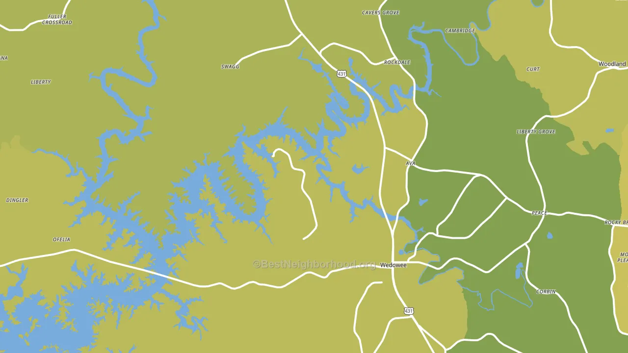 36278, AL block-group voter-turnout map