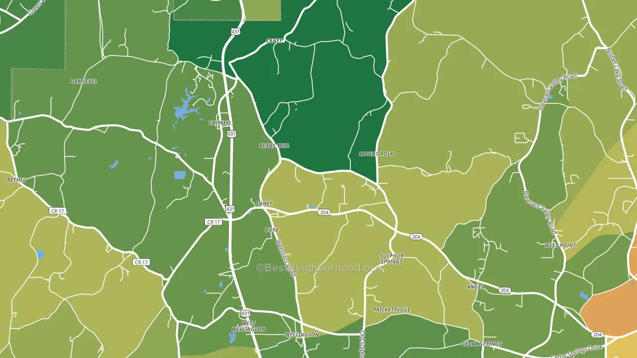 36279, AL block-group voter-turnout map