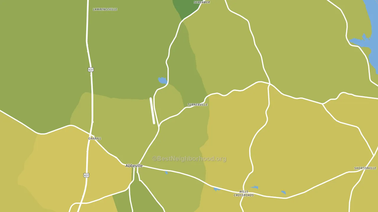 36310, AL block-group voter-turnout map