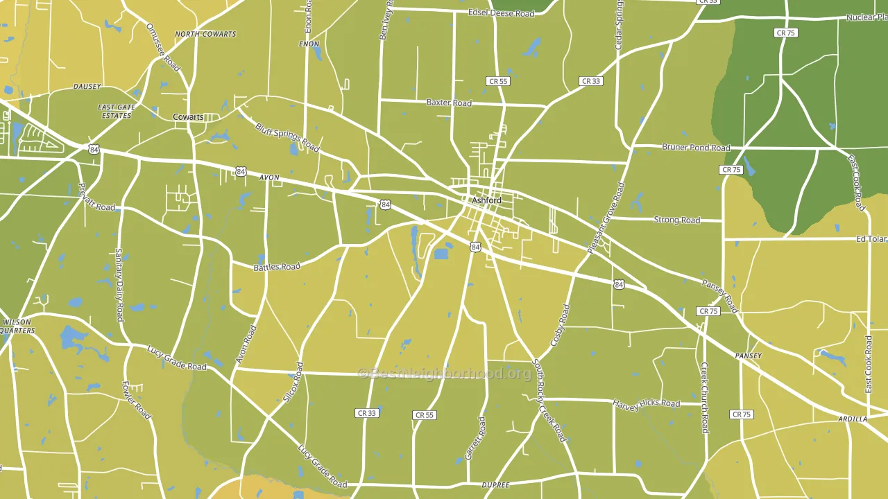 36312, AL block-group voter-turnout map