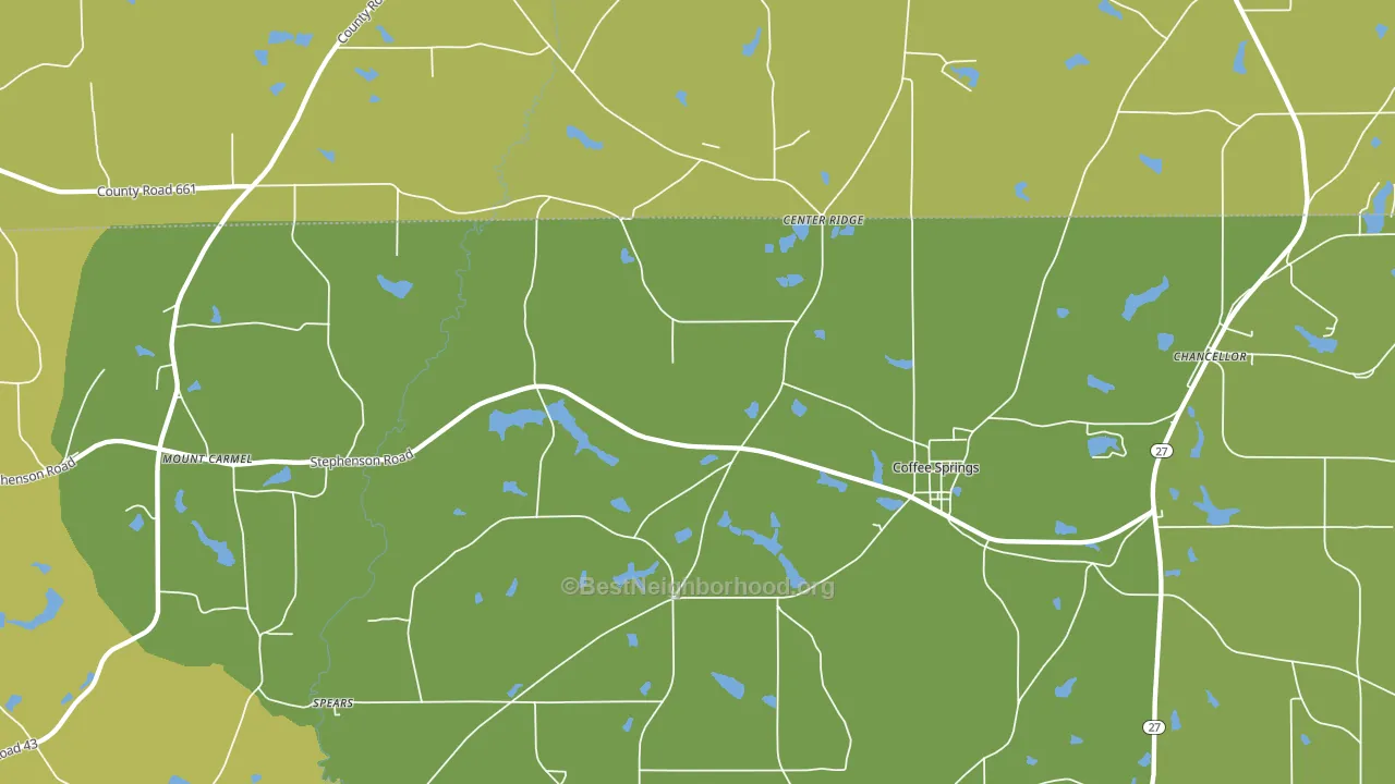 36318, AL block-group voter-turnout map