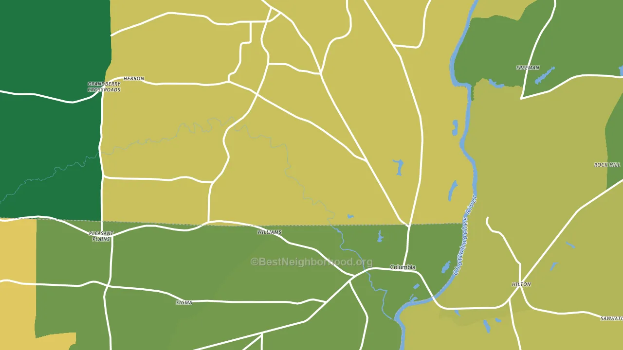 36319, AL block-group voter-turnout map