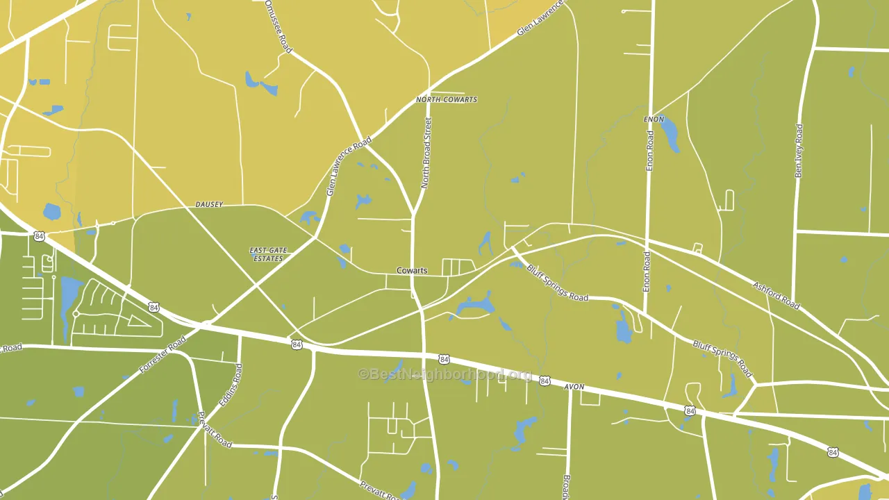 36321, AL block-group voter-turnout map