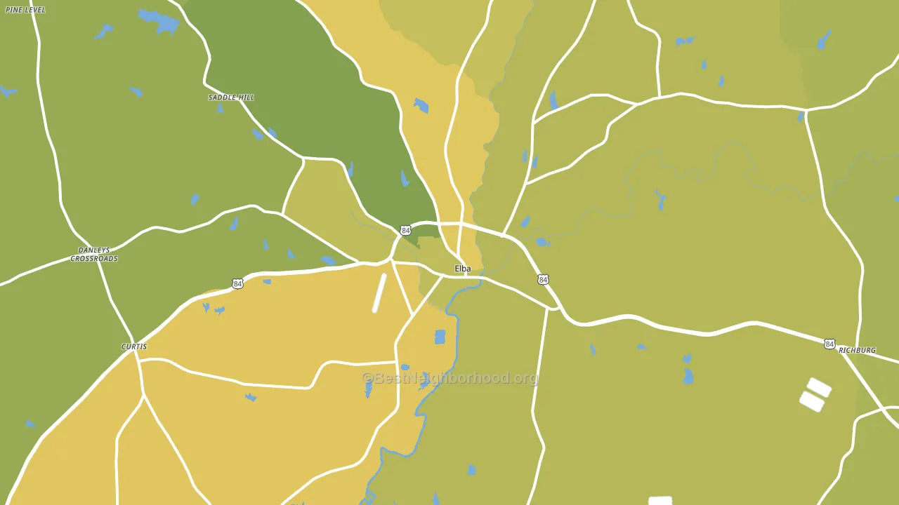 36323, AL block-group voter-turnout map