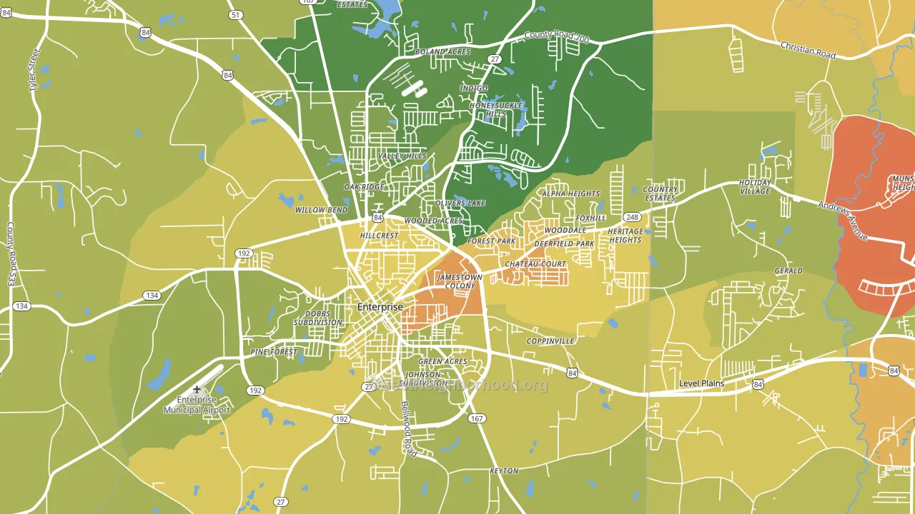 36330, AL block-group voter-turnout map