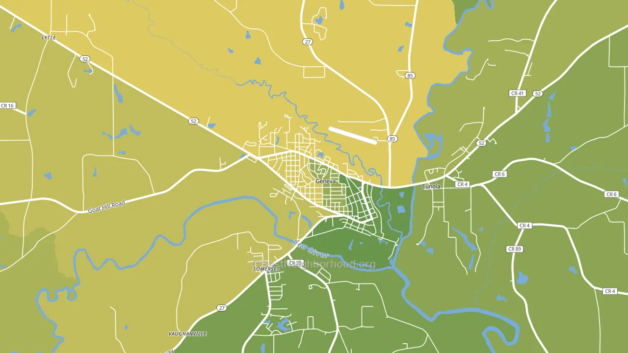 36340, AL block-group voter-turnout map