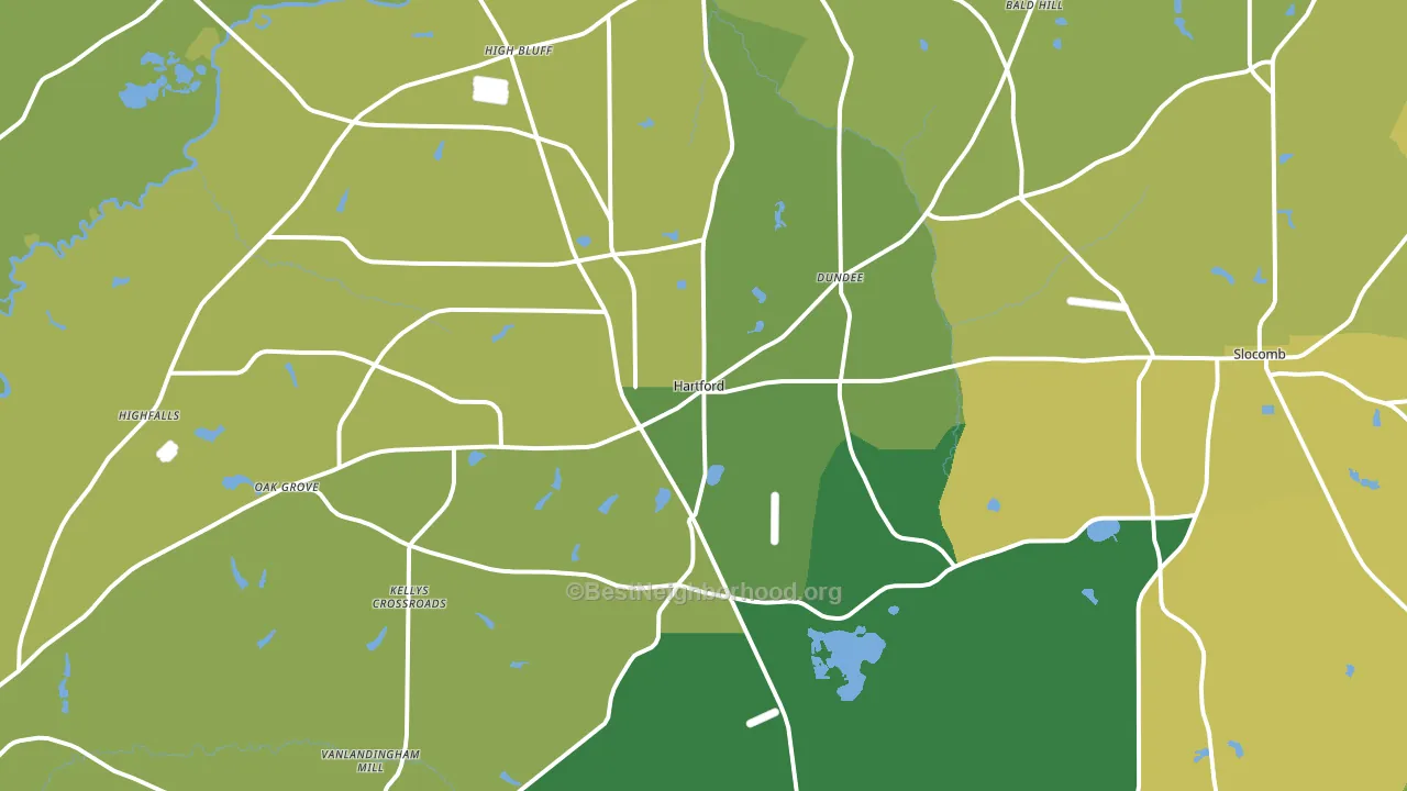 36344, AL block-group voter-turnout map
