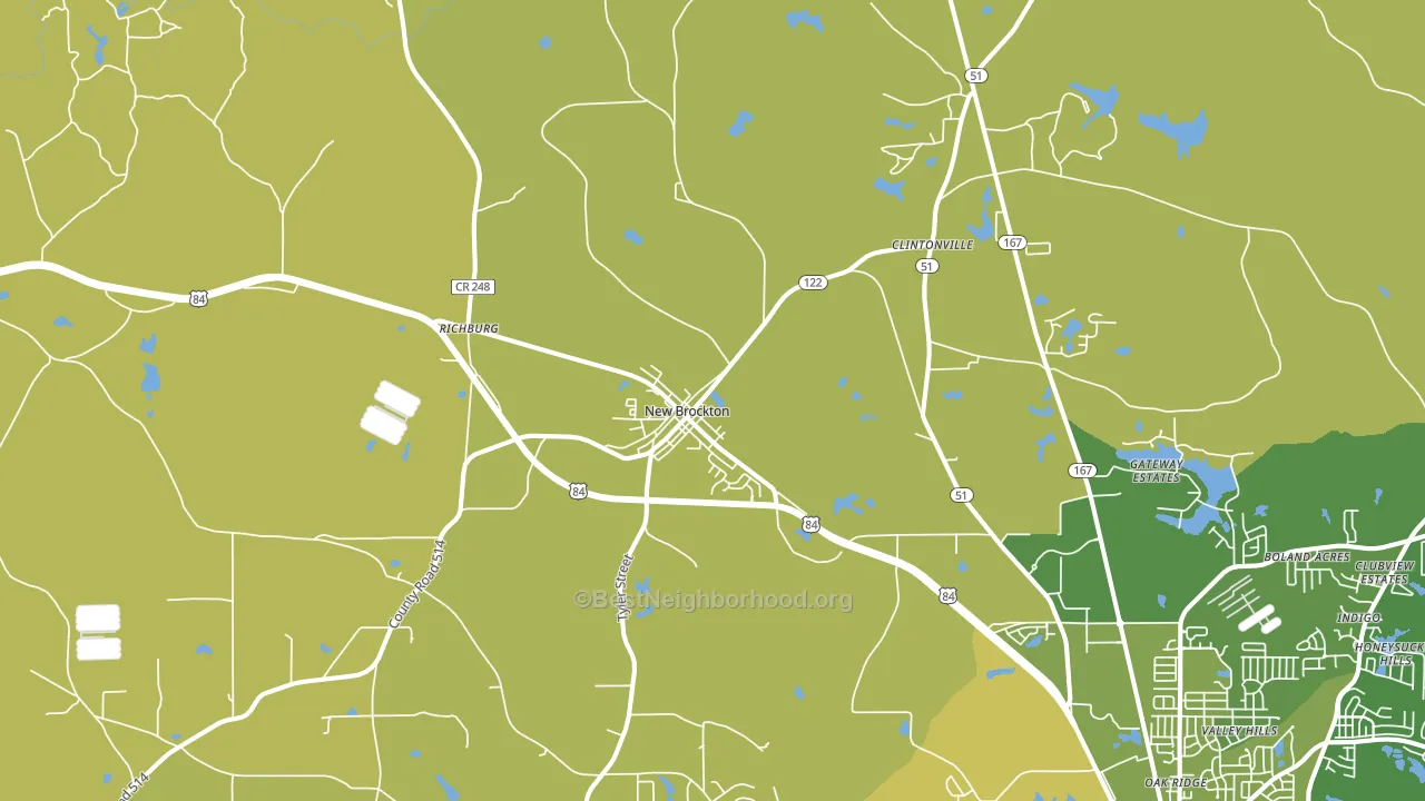 36351, AL block-group voter-turnout map