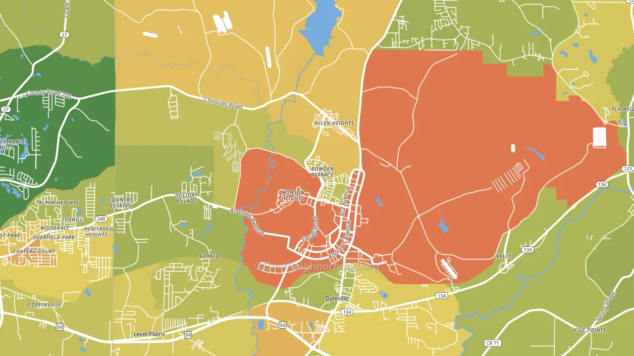 36362, AL block-group voter-turnout map