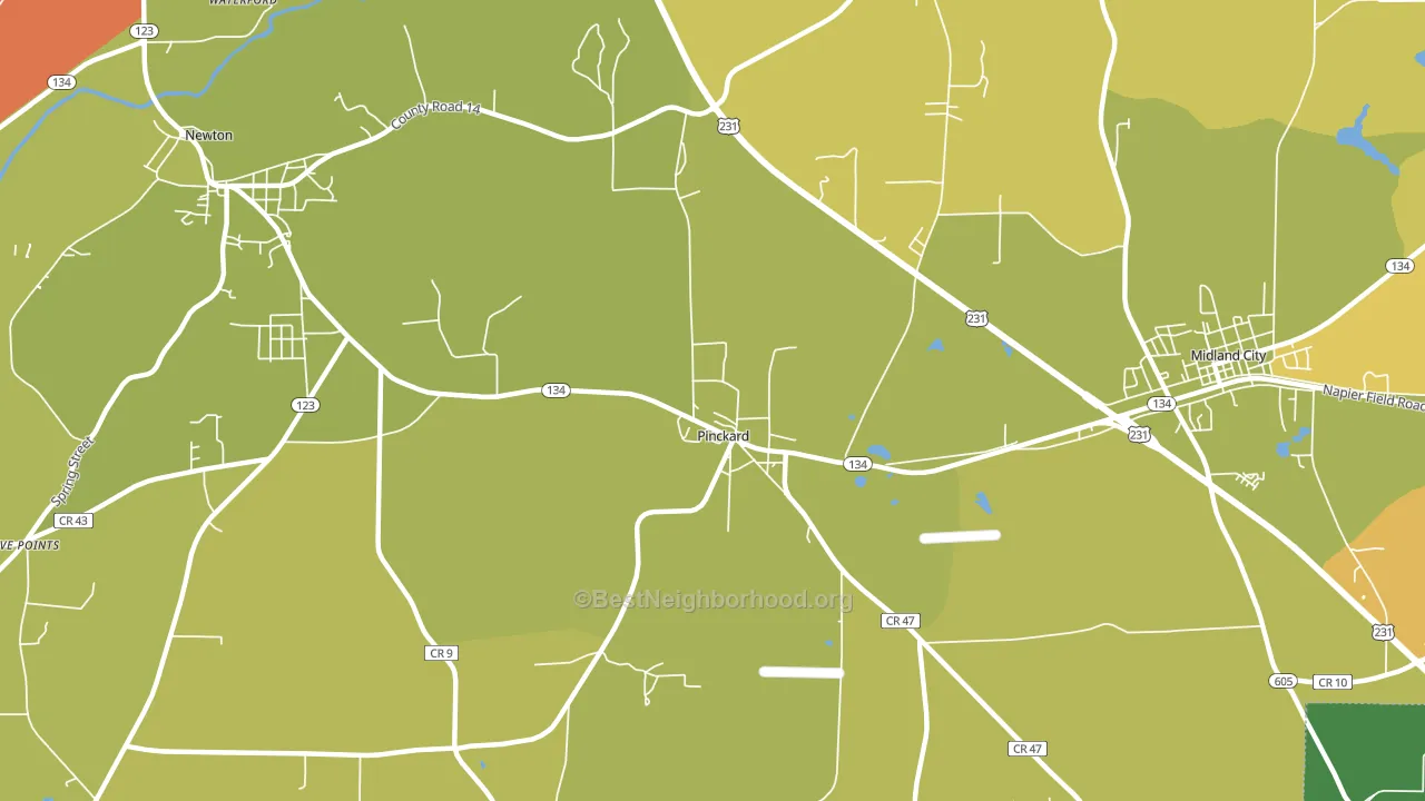 36371, AL block-group voter-turnout map